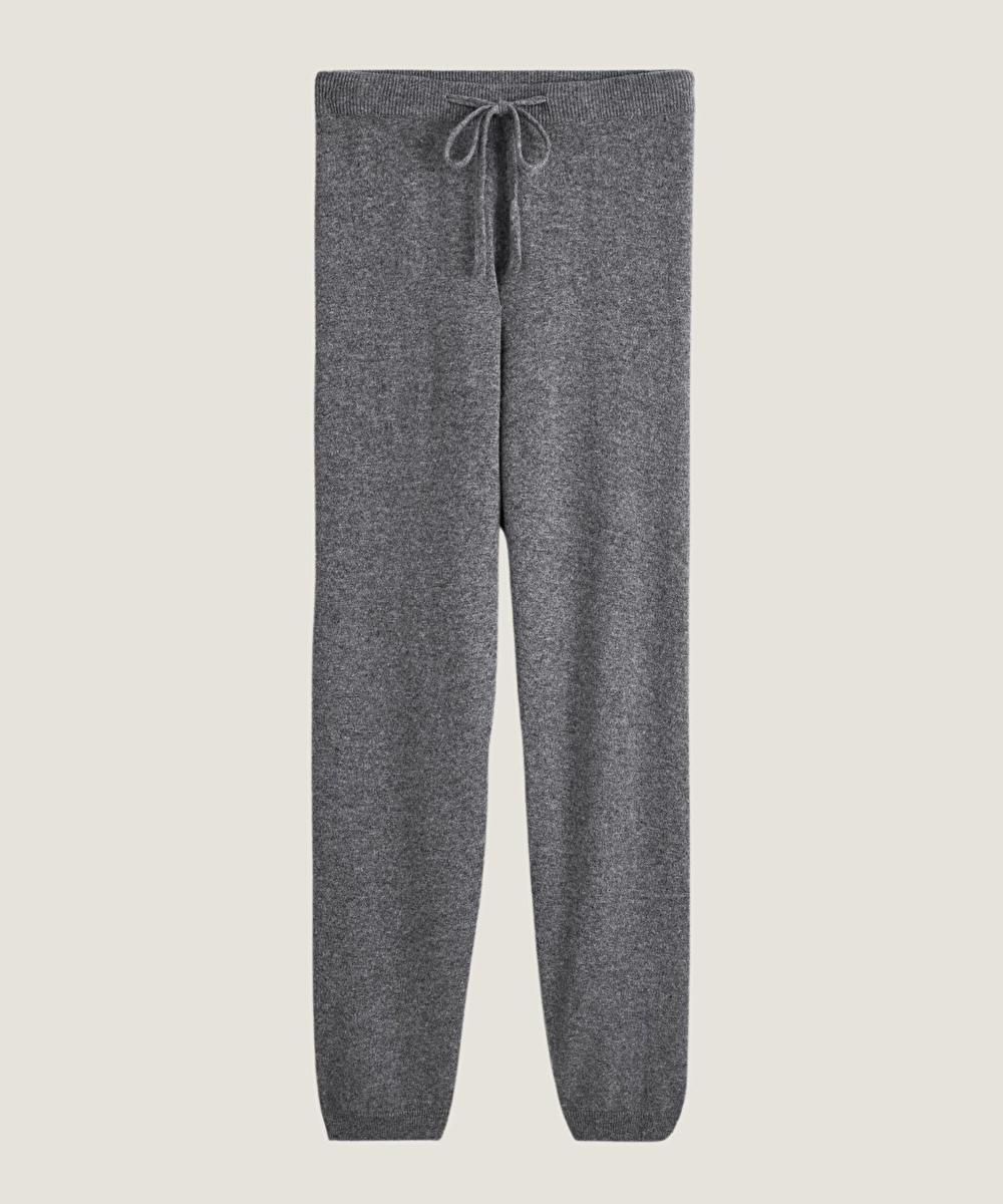 rodier Pantalon droit en cachemire gris moyen