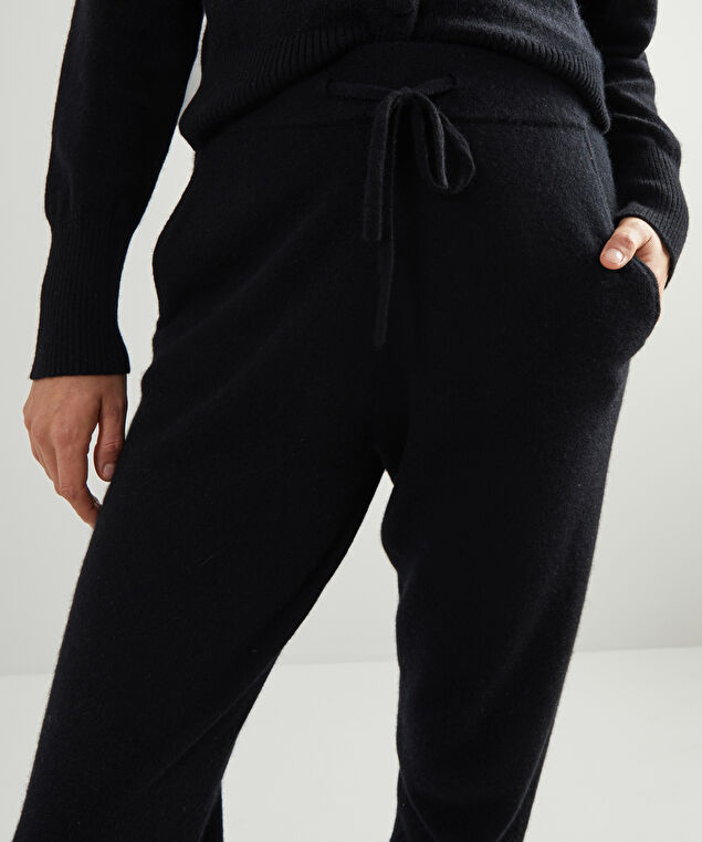 Rodier Pantalon Jogging En Cachemire 2 Fils Noir
