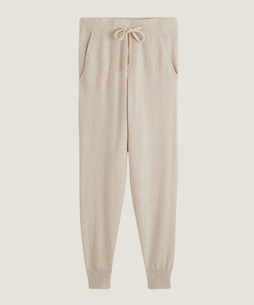 rodier Pantalon jogging en cachemire blanc crème