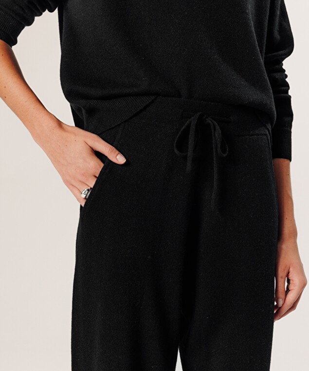 Rodier Pantalon Jogging En Cachemire Noir