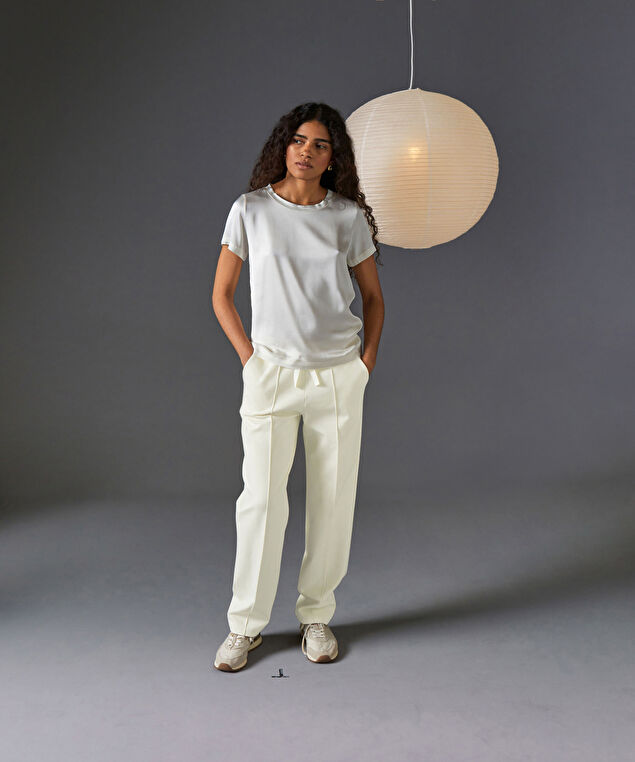 Rodier Pantalon Jogging Milano Blanc écru