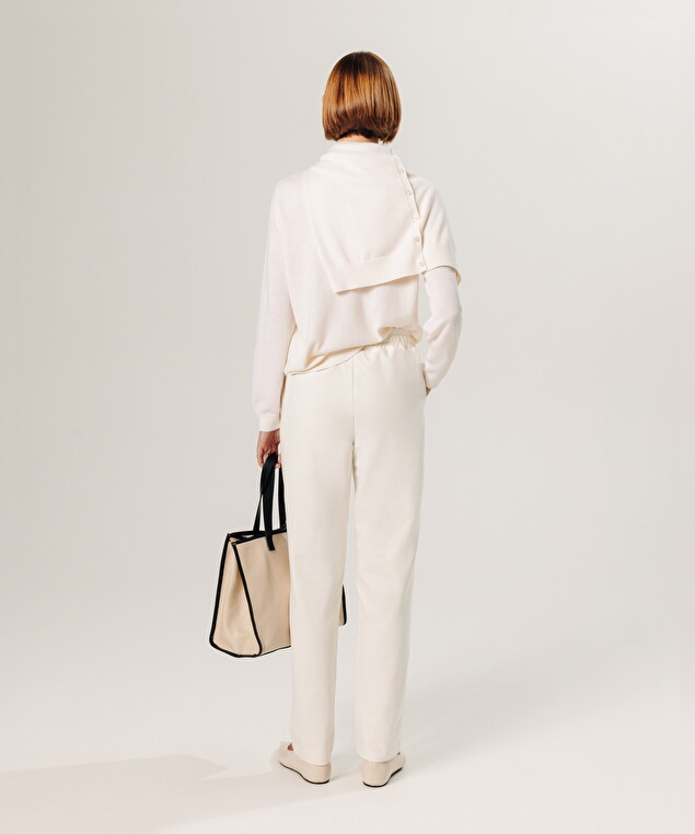 Rodier Pantalon Jogging Milano Blanc Ivoire