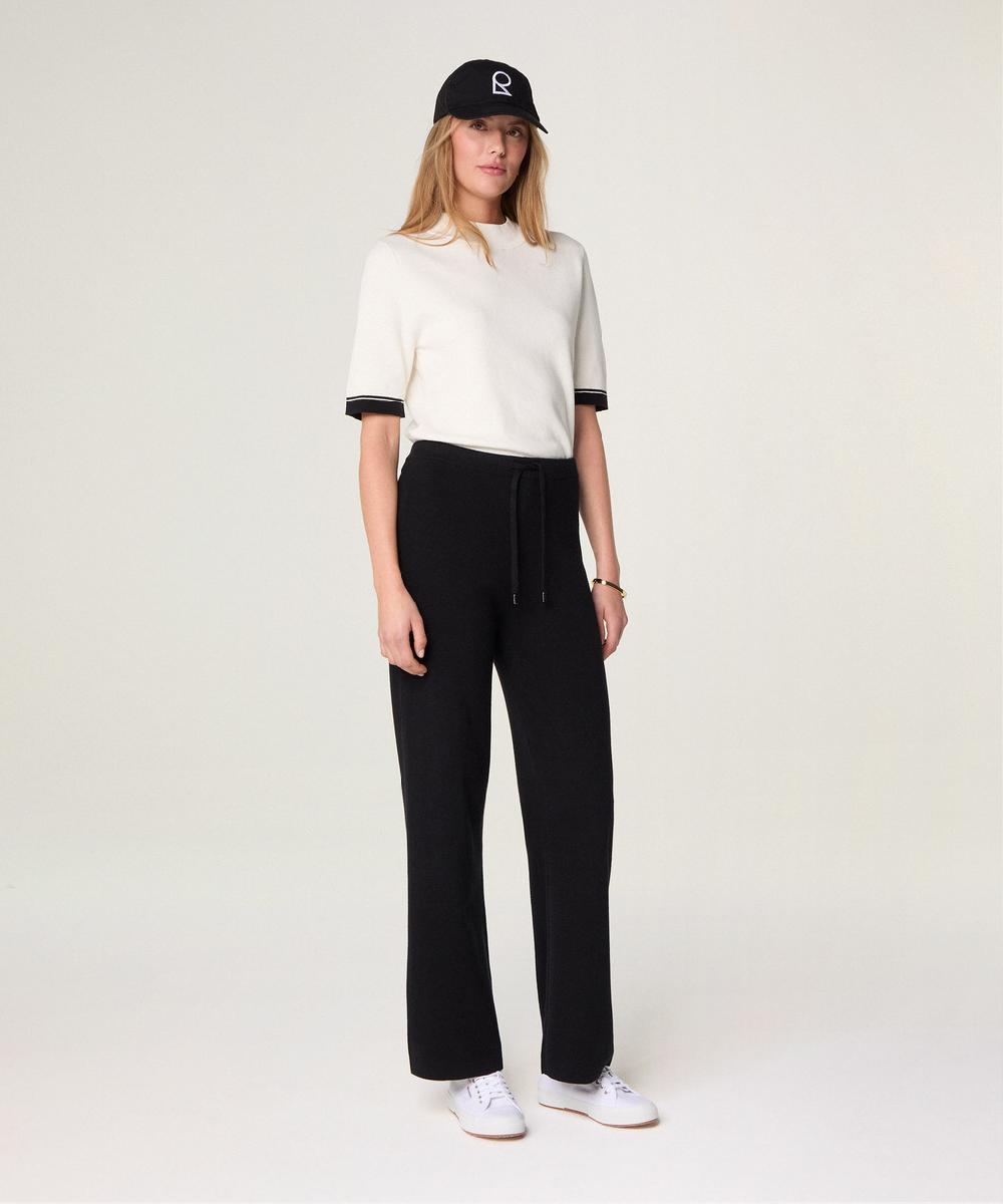 rodier Pantalon large en maille noir
