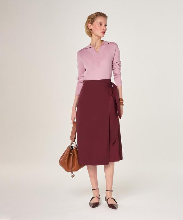 Rodier Polo En Coton Et Soie Bois De Rose