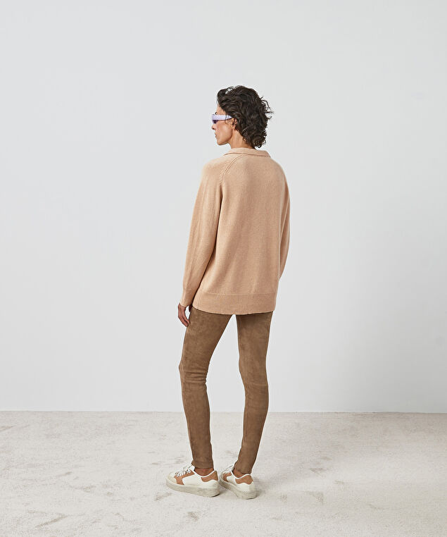 Rodier Polo Oversize Cachemire Beige Chiné