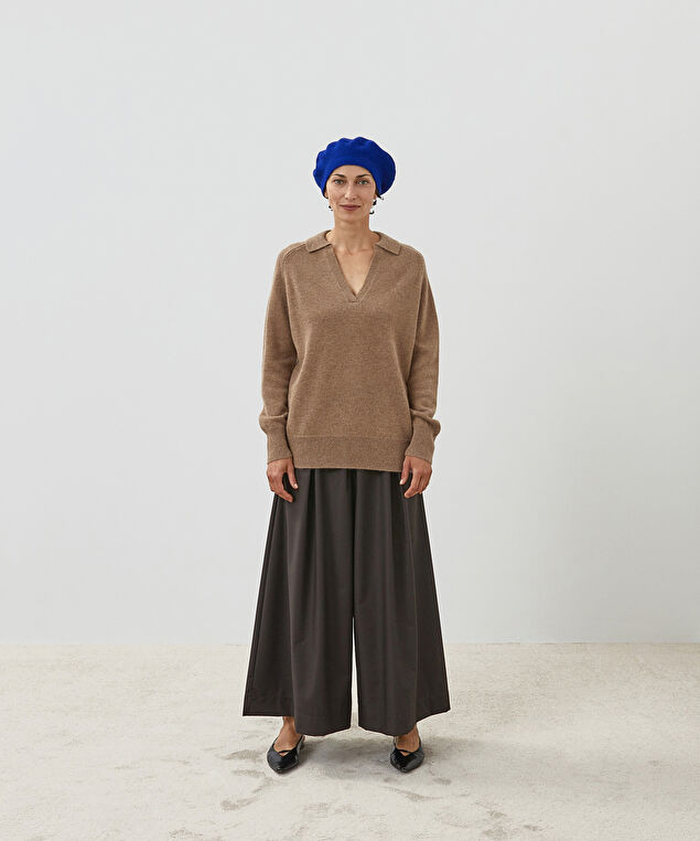 Rodier Polo Oversize Cachemire Beige Foncé