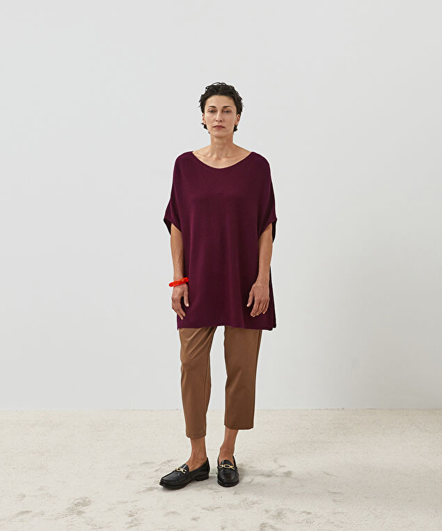 Rodier Poncho Cachemire Lie De Vin