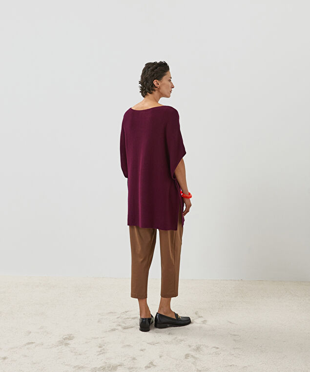 Rodier Poncho Cachemire Lie De Vin