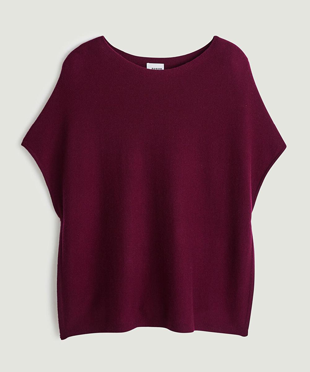 rodier Poncho cachemire lie de vin