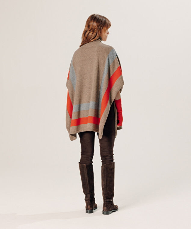 Rodier Poncho En Cachemire Beige