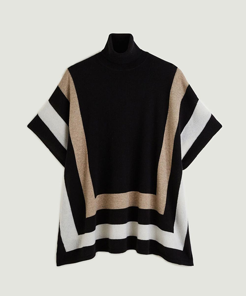 rodier Poncho en cachemire noir