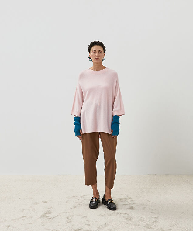 Rodier Poncho Manches 3/4 Cachemire Grège