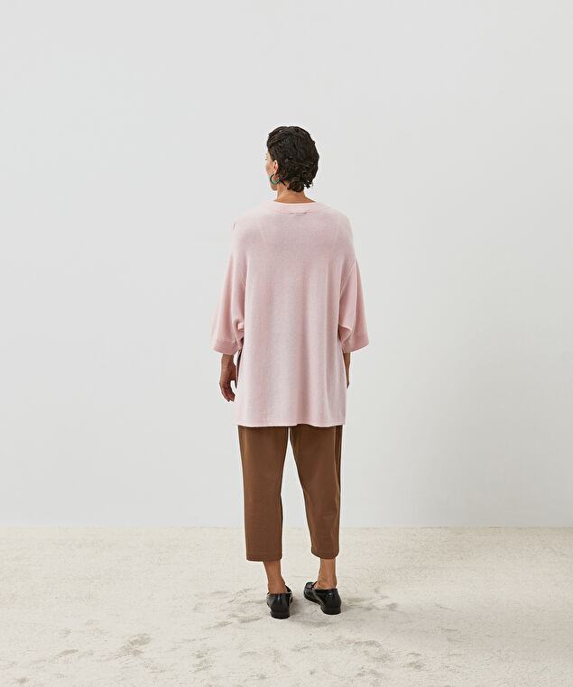 Rodier Poncho Manches 3/4 Cachemire Grège