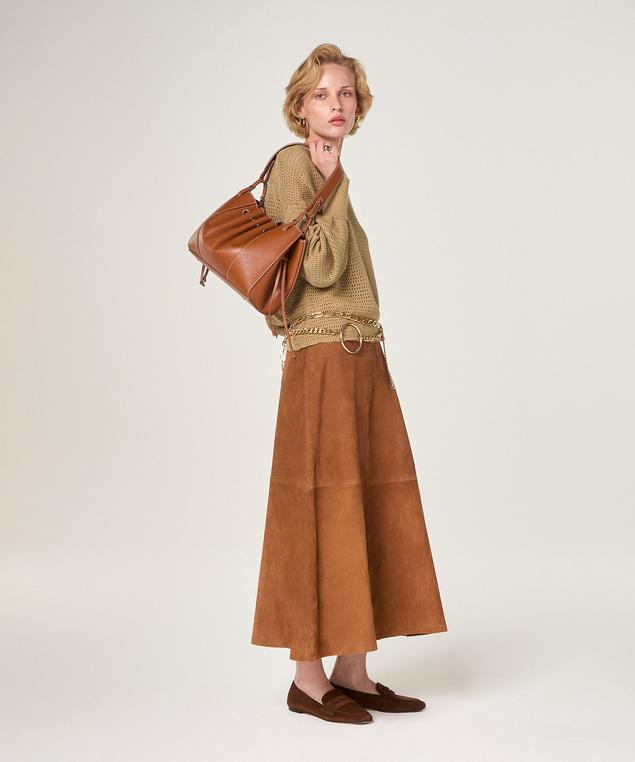 Rodier Pull Ajouré Col Polo Vert Olive