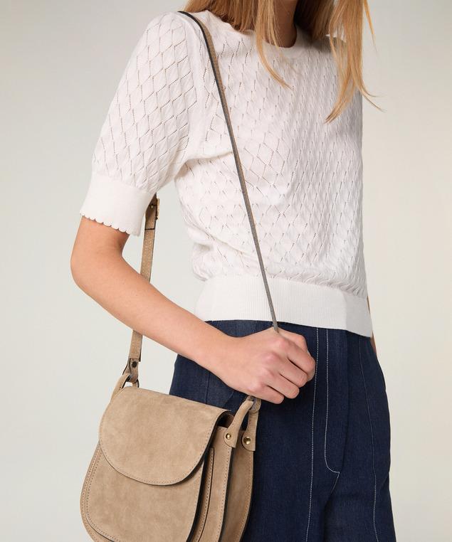 Rodier Pull Ajouré Manches Courtes Blanc écru