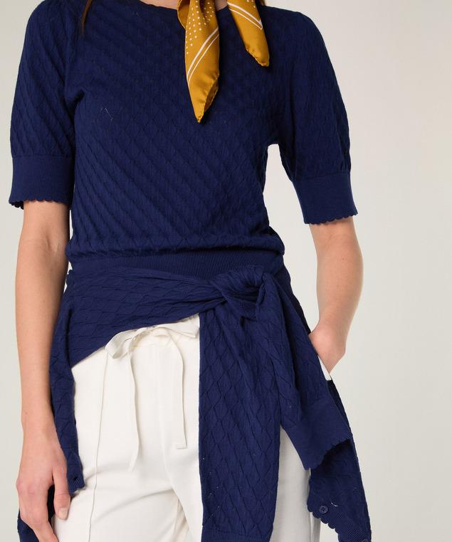 Rodier Pull Ajouré Manches Courtes Bleu Marine