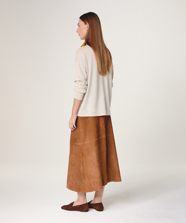 Rodier Pull Bi-matière Blanc écru