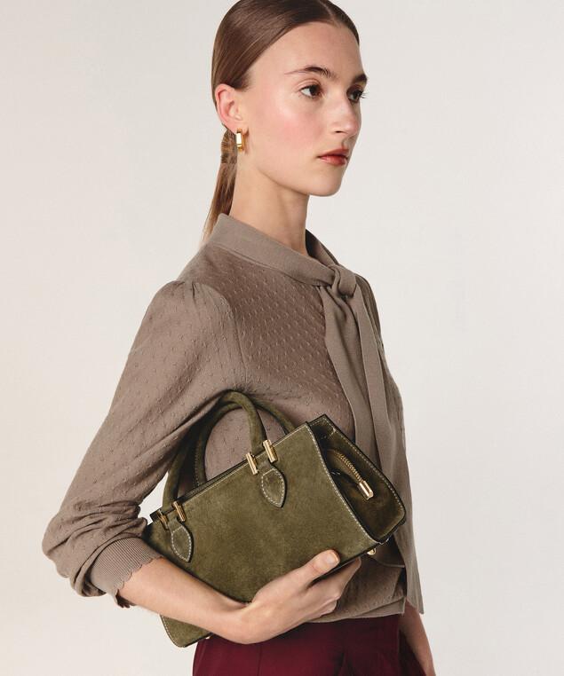 Rodier Pull Col Lavallière Marron Taupe