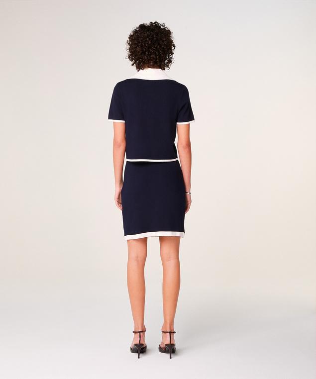 Rodier Pull Col Polo Manches Courtes Bleu Marine