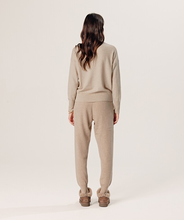 Rodier Pull Col Rond En Cachemire Blanc Creme