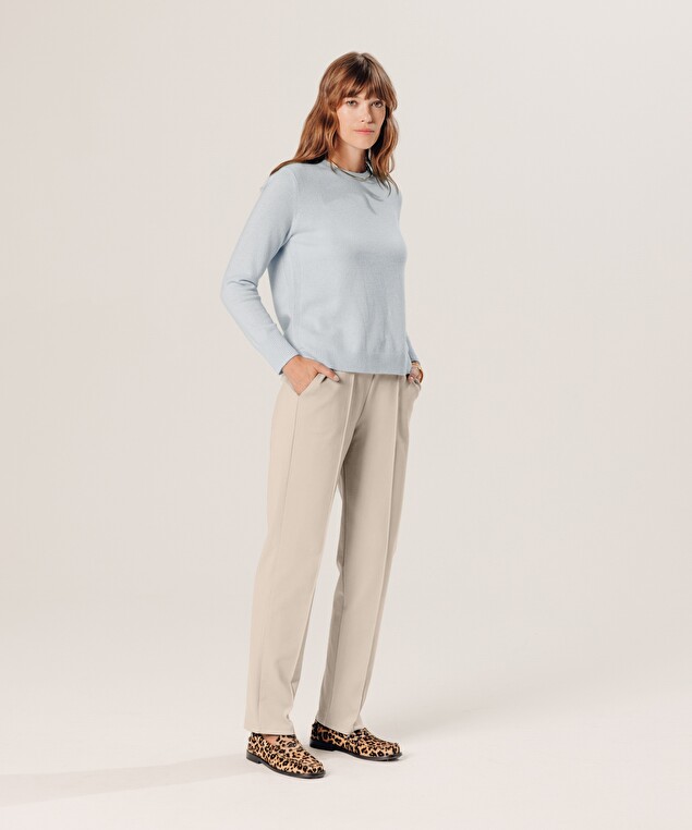 Rodier Pull Col Rond En Cachemire Bleu Ciel