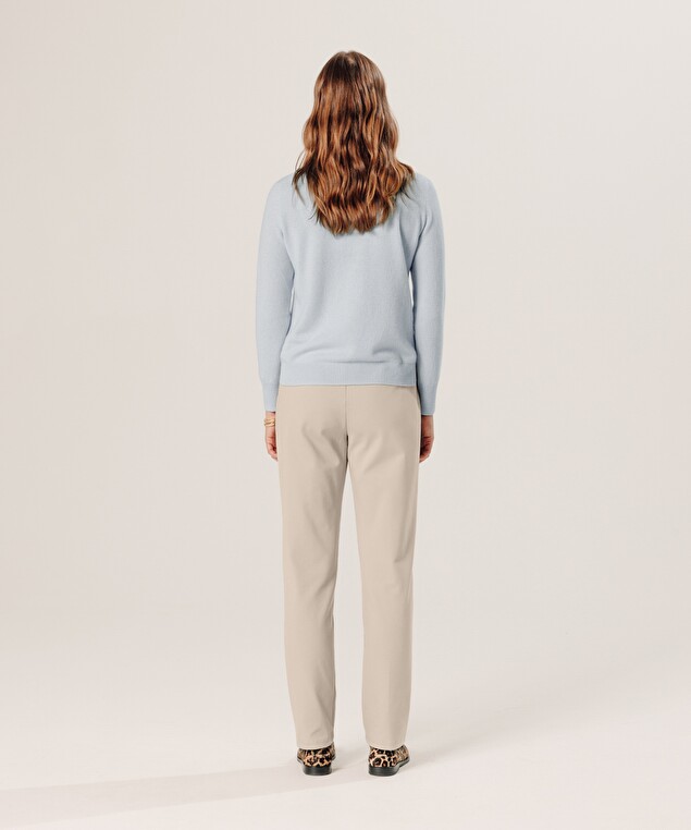 Rodier Pull Col Rond En Cachemire Bleu Ciel