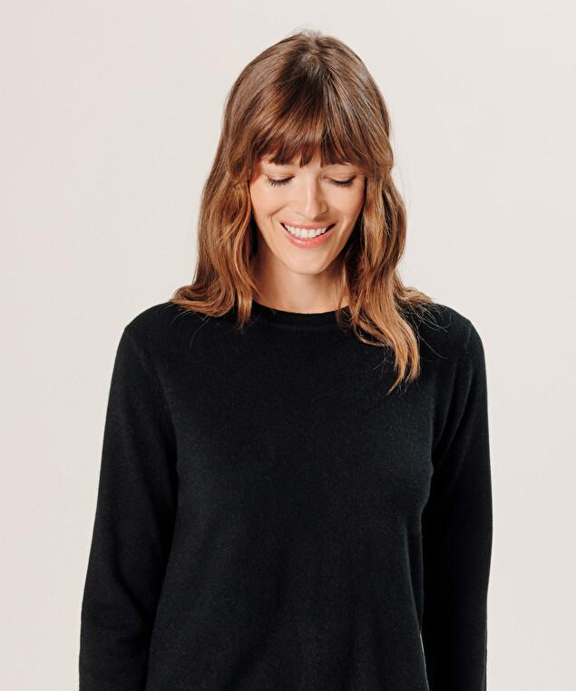 Rodier Pull Col Rond En Cachemire Noir