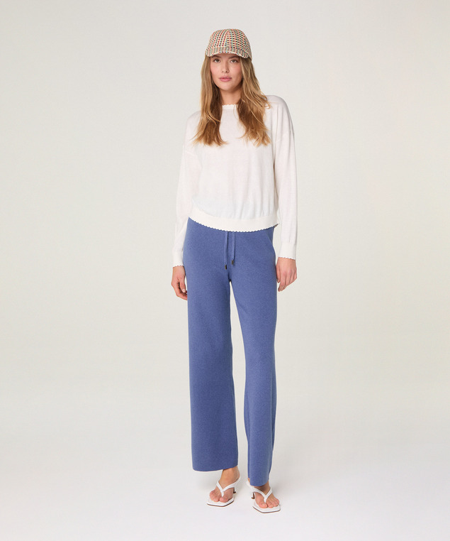 Rodier Pull Col Rond En Coton Blanc écru