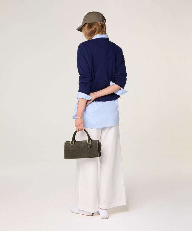 rodier Pull Col Rond En Coton Bleu Marine