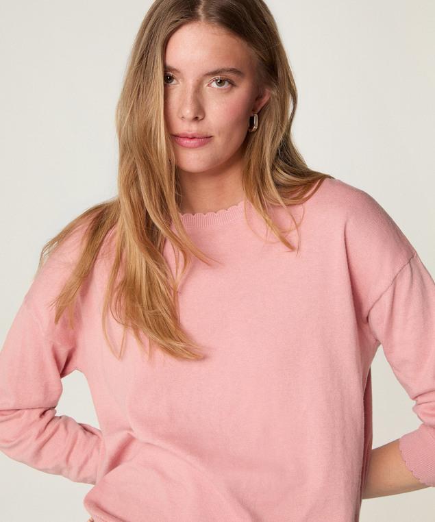 Rodier Pull Col Rond En Coton Bois De Rose