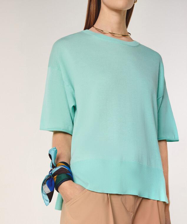 Rodier Pull Col Rond Manches Courtes Vert D'eau