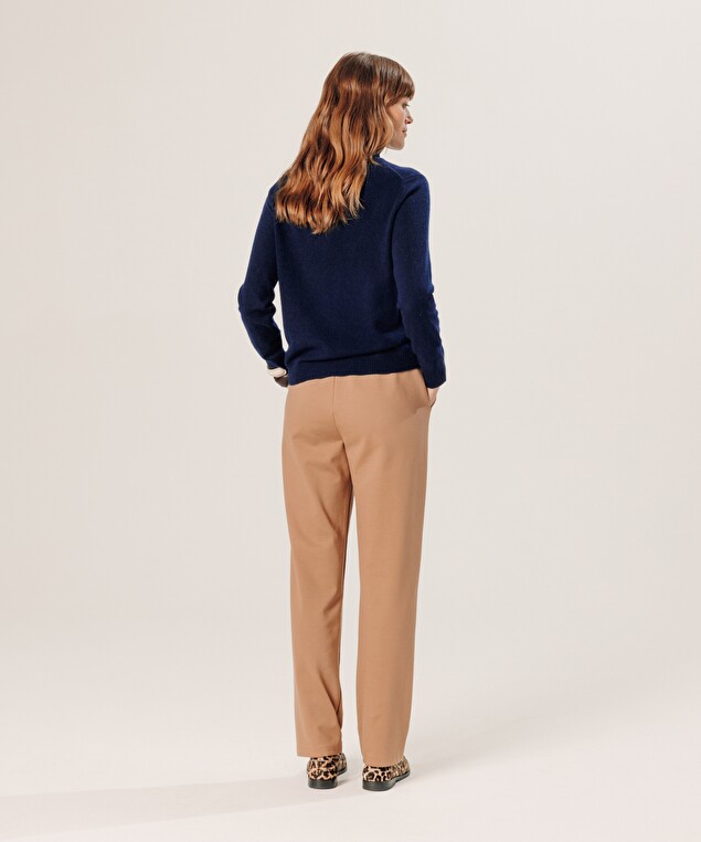 Rodier Pull Col Roulé En Cachemire Bleu Nuit