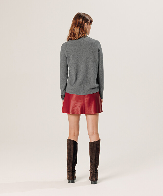 Rodier Pull Col Roulé En Cachemire Gris Moyen