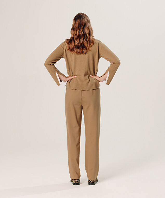 Rodier Pull Col Roulé En Cachemire Marron Camel