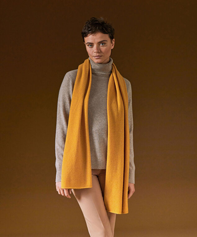 Rodier Pull Col Roulé En Cachemire Marron Taupe