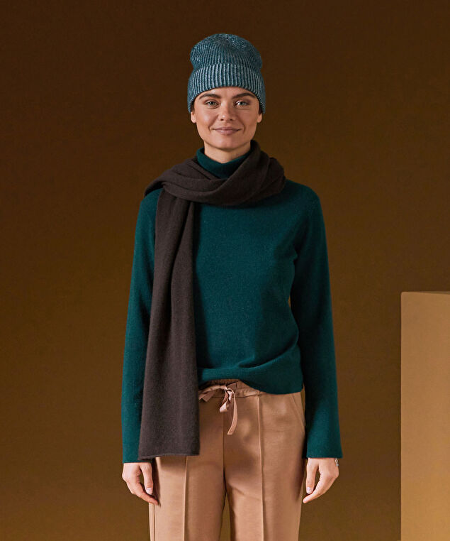 Rodier Pull Col Roulé En Cachemire Vert Canard