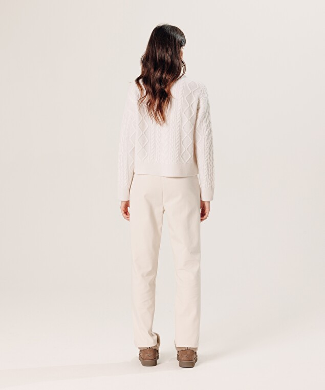 Rodier Pull Col Roulé Torsadé En Cachemire Blanc