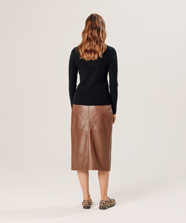 Rodier Pull Col Tunisien En Cachemire Noir