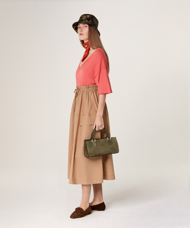 Rodier Pull Col V Manches Courtes Mandarine