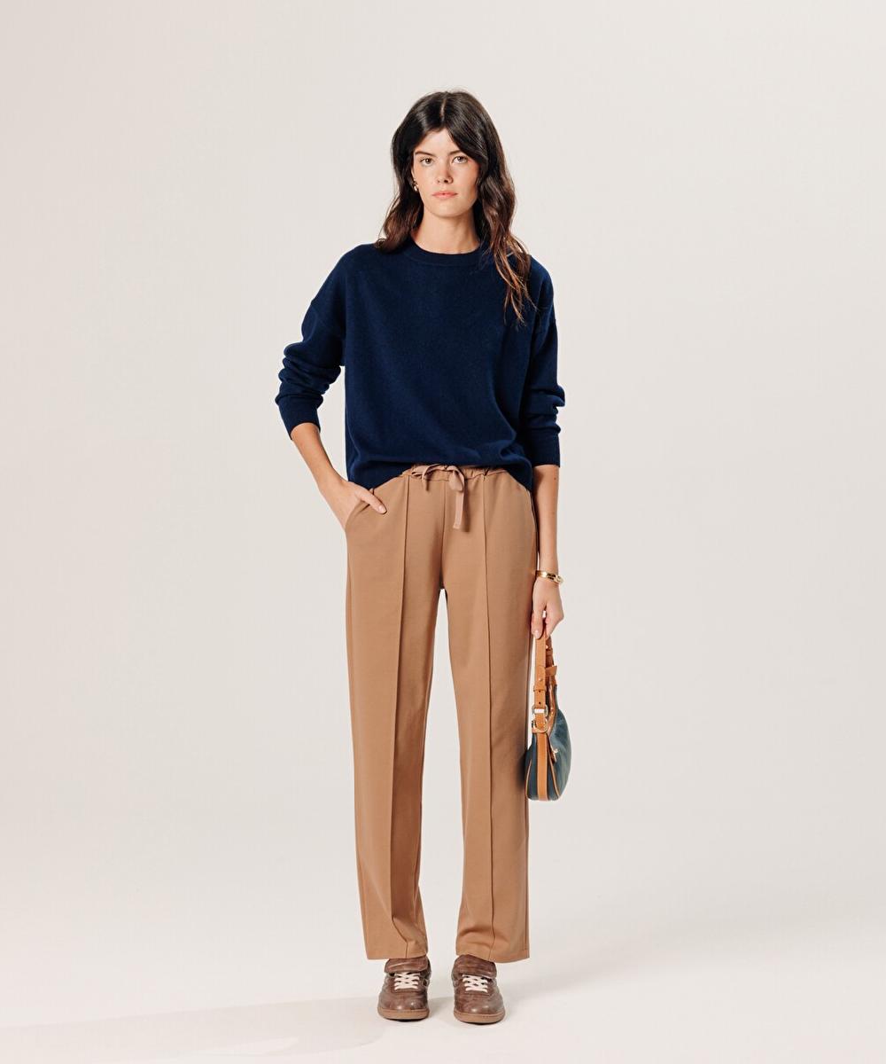 rodier Pull large en cachemire bleu marine