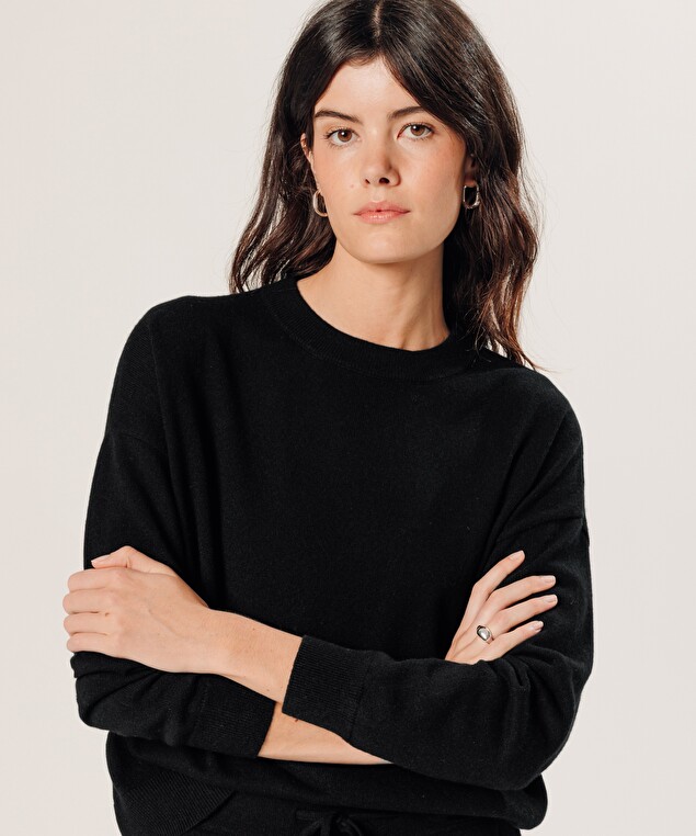 Rodier Pull Large En Cachemire Noir