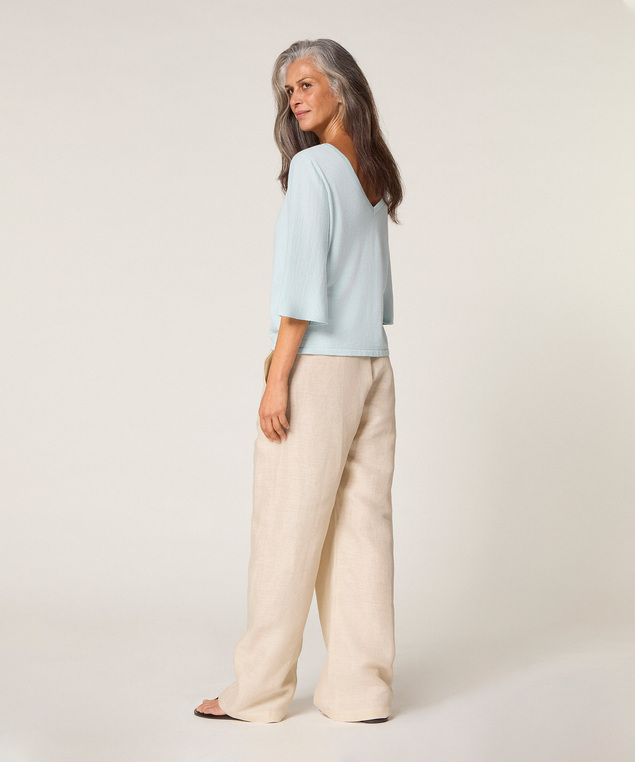 Rodier Pull Manches Courtes Bleu Aqua