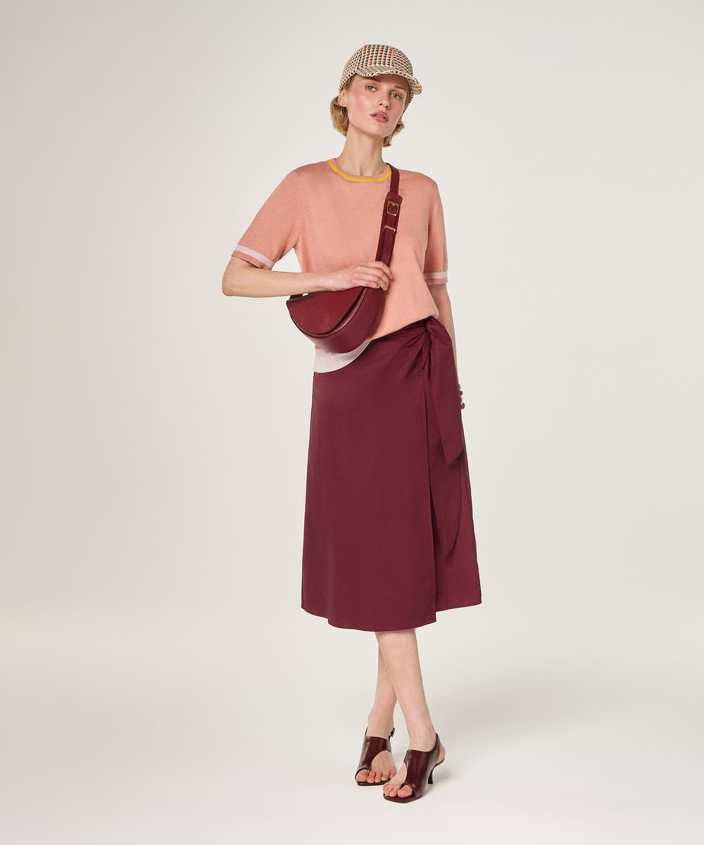 rodier Pull manches courtes en coton beige rose