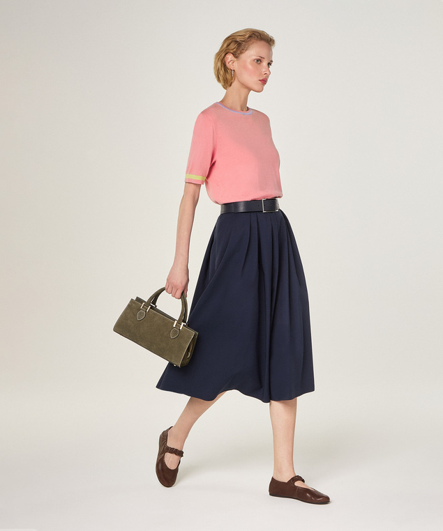 Rodier Pull Manches Courtes En Coton Bois De Rose