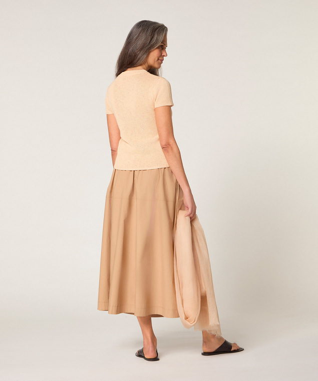 Rodier Pull Manches Courtes En Coton Jaune Sable