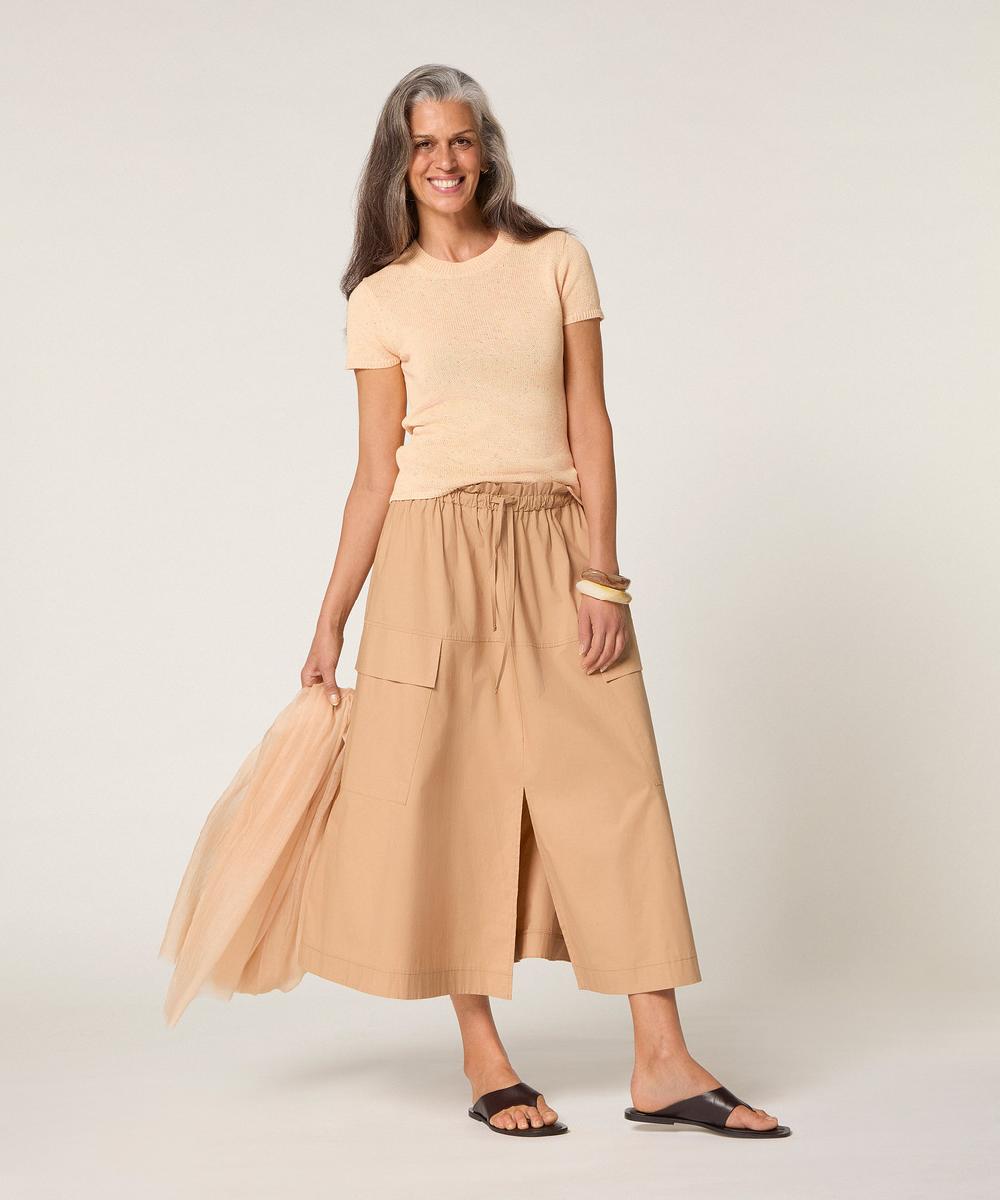 rodier Pull manches courtes en coton jaune sable