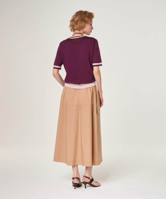 Rodier Pull Manches Courtes En Coton Violet De Vin
