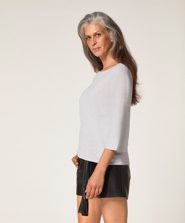 Rodier Pull Manches Courtes Gris Clair