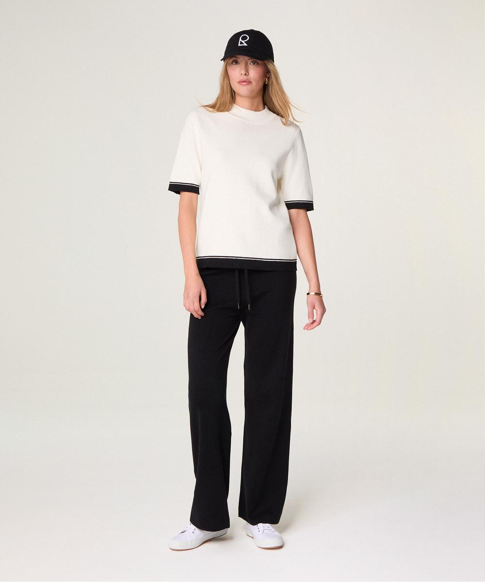 rodier Pull manches courtes maille milano blanc