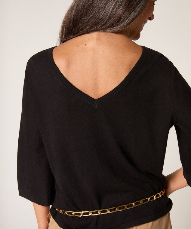 Rodier Pull Manches Courtes Noir